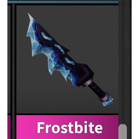 It has a long, slightly jagged cracked purple blade with a. . Frostbite value mm2